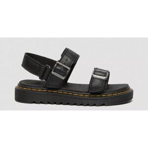 Dr.Martens Kid's Kyle Sandals Size 1 EU 32 Black Leather Upper Rubber Sole